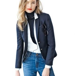 J Crew School Boy Blazer in Navy Wool Flannel